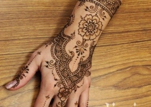 Bridal Henna_Design - Light Indian Arabic Fusion - Modern Flowers with Intricate Fill