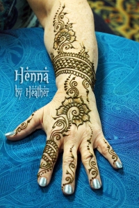 Henna Cuff and Ring with Flower