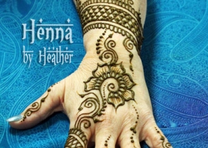 Henna Cuff and Ring with Flower