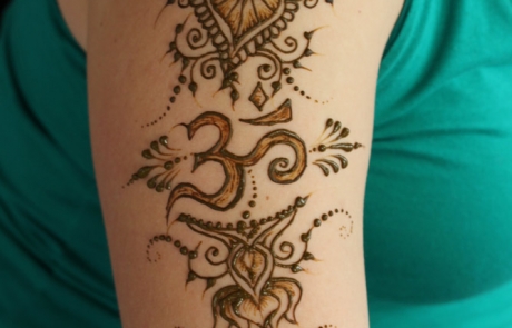 Lotus Om Arm Henna