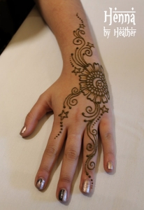 Moon Stars and Flower Henna