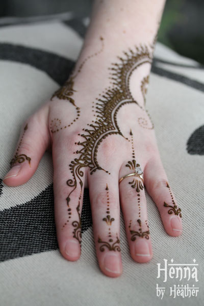 Macro Engagement Ring Henna Photo