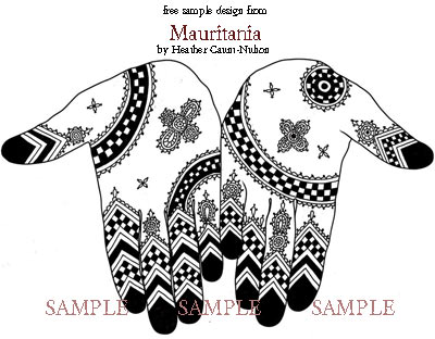 Mauritania - Henna Design e-book by Heather Caunt-Nulton - Free Sample Design