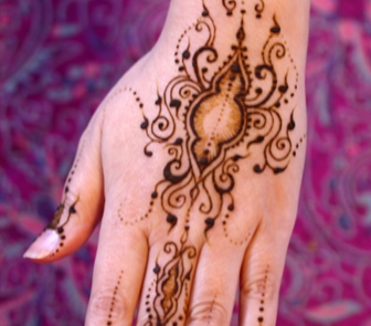 Persian Fusion Henna Hand Design