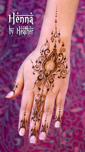 Persian Fusion Henna Hand Design