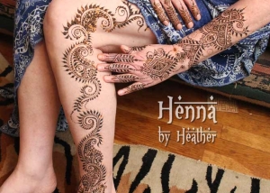 Leg Henna - Fusion Style - Henna by Heather