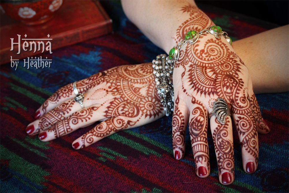 Indo-Arabic Medium-Light Bridal Mehndi - Henna by Heather