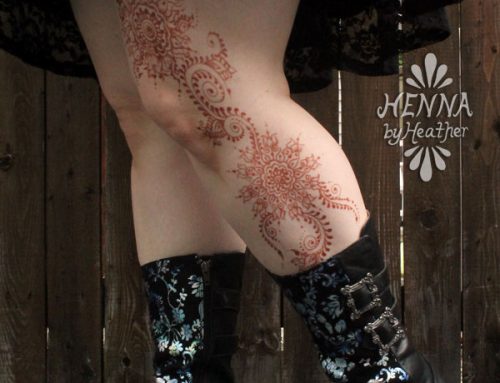 Leg Henna Design – with Mandalas, Swirls, and Fabulous Boots