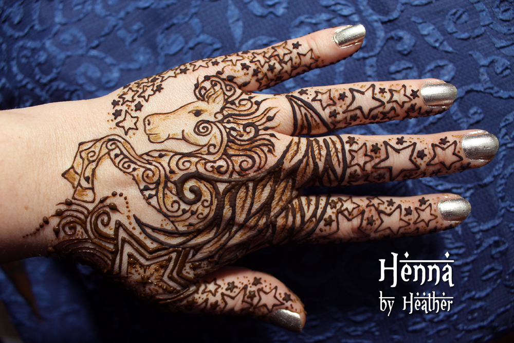 Pegasus Henna Design - HennaByHeather.com